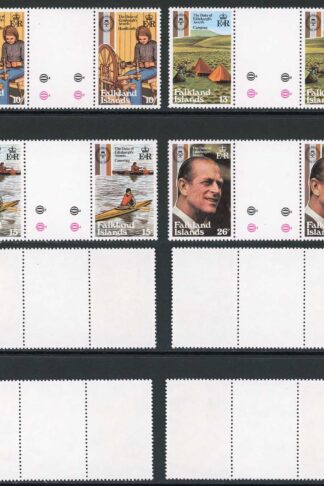 Falkland Is SG405-8 - 25th Anniversary of Duke of Edinburgh in GUTTER PAIRS U/M