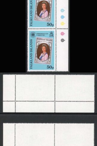 Falkland Is SG450-3 Commonwealth Day in Cylinder Pairs U/M
