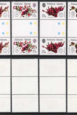 Falkland Is SG459-62 Native Fruits in GUTTER PAIRS U/M
