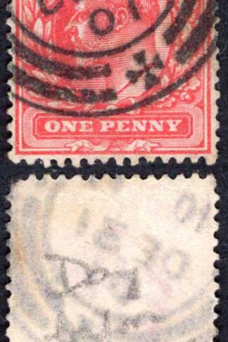 KEVII SG219 1d with 31 Dec 1901 CDS the DAY BEFORE ISSUE