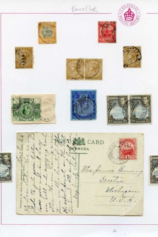 Bermuda 1883-1947 selection of Parcel Post Pmk Ex Proud (11 items)