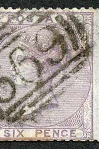 SG70a 6d Pale Lilac on Azure paper (crease tone spots and clipped perfs) Cat 95