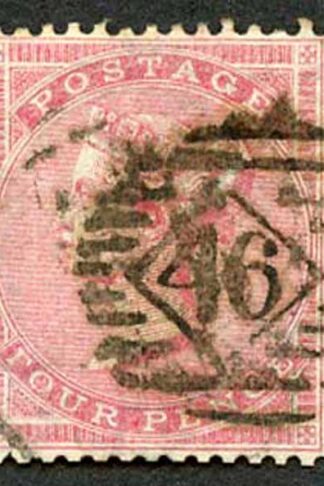 SG66 4d Rose-carmine wmk Large Garter Fine used Cat 150 Pounds