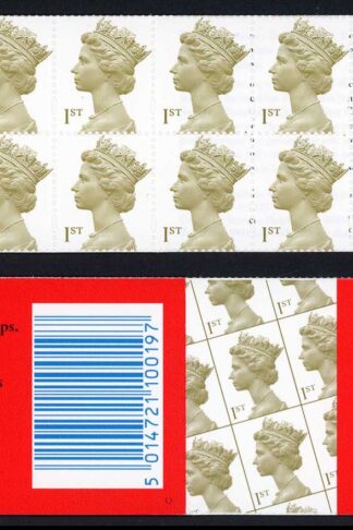 SG2124by New Millennium booklet of ten x 1st class perf 14 PHOSPHOR OMITTED