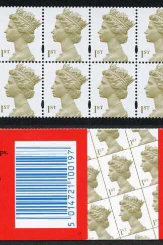 SG2124by New Millennium booklet of ten x 1st class perf 14 PHOSPHOR OMITTED