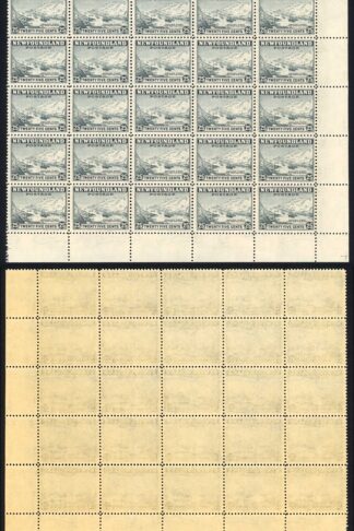 Newfoundland SG288 25c slate U/M Block of 25 (gum a little brown) Cat 275