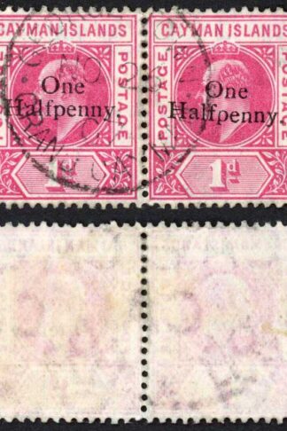 Cayman Is SG17 KEVII One Halfpenny on 1d Nov 26 1907 CDS
