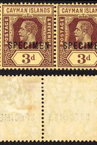 Cayman Is SG45as 3d Pair Opt SPECIMEN m/m (some toning)