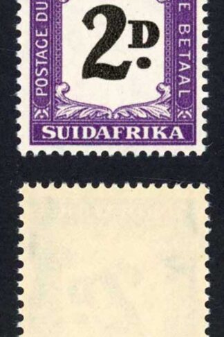 SOUTH AFRICA SGD36a Post Due 1948 2d showing variety Thick (double) 2d U/M
