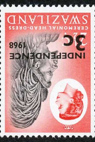 Swaziland  SG143w 1968 Independence 3c on 2 1/2c variety WMK INV U/M