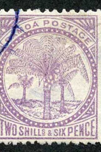 Samoa SG26 1886 Palm trees 2s6d reddish lilac wmk 4a perf 12.5 fine used