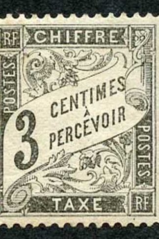 France 1882 3c black Post Due Fine Fresh M/M