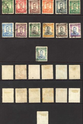 Southern Rhodesia SG40/52 1937 KGVI Set of 13 Used