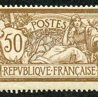 France SG305 1900 50c Brown and Lilac Fresh M/M