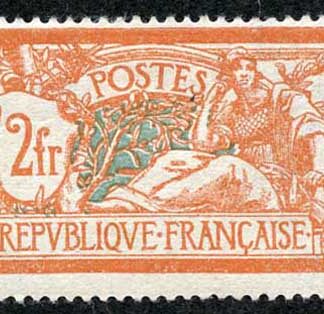 France SG387 1920 2F Orange and Green Fresh M/M