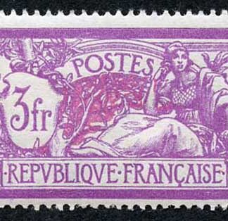 France SG430 1920 3F Mauve and Red Fresh M/M (small gum disturbance)