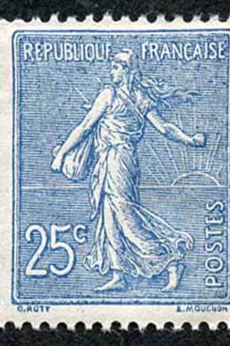 France SG318 1903 25c blue Sower Fresh M/M (gum bend)