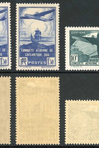 France SG553/4 1936 1936 100th Flight set Fresh M/M