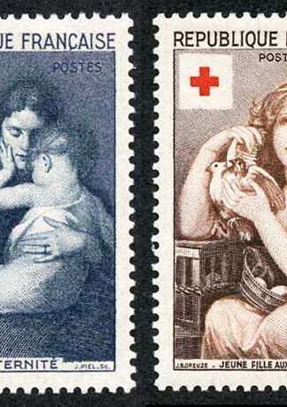 France SG1232/3 1954 Red Cross Fund set Fresh M/M