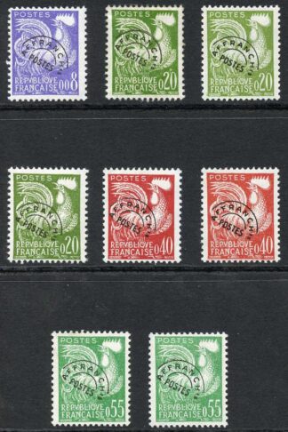 France SG1470/3 1960 Pre-cancel Set of with shades Fresh M/M