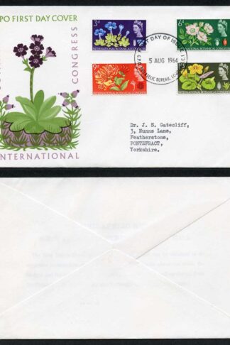 SG655-8 1964 Botanical on Cover