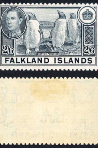 Falkland Is SG160 1938 2/6 Slate M/M Cat 60 pounds