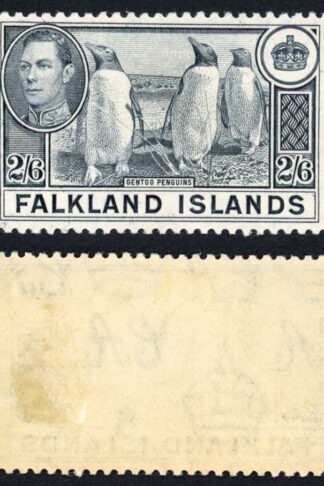 Falkland Is SG160 1938 2/6 Slate M/M Cat 60 pounds