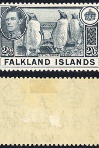 Falkland Is SG160 1938 2/6 Slate M/M Cat 60 pounds
