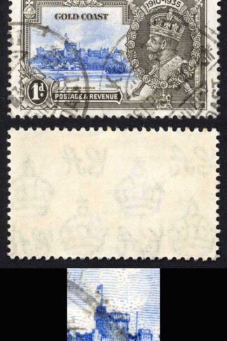 Gold Coast SG113a 1935 1d Silver Jubilee Variety EXTRA FLAGSTAFF Fine Used