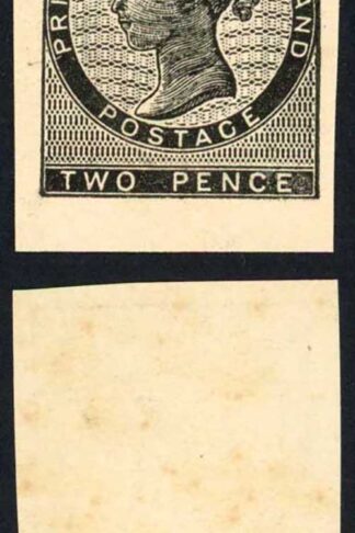 Prince Edward Island 2d reprint plate proof in Black on thick paper