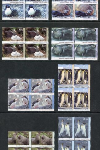 AAT SG90/7 1992 Wildlife set of 8 in U/M Blocks