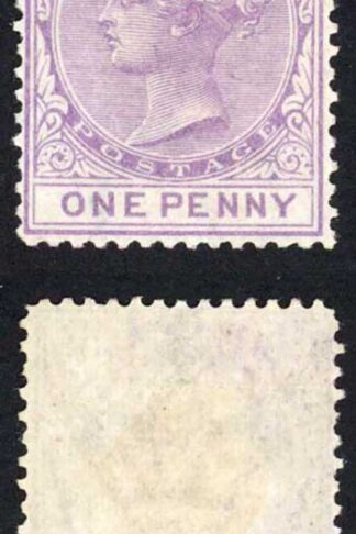 Lagos SG10 1d lilac-mauve Wmk Crown CC Perf 14 Part Gum