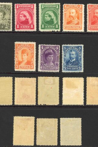 Newfoundland SG83/90 1897 Set of 8 Cat 150 pounds Mint (Hinge remainders) Fresh
