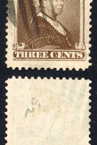 Newfoundland SG65a Reissue 3d Chocolate Brown used Cat 95 pounds