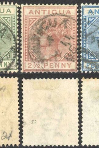 Antigua SG21/3 Set of 3 Wmk Crown CA Perf 14 Cat 88 pounds