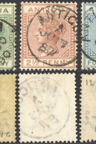 Antigua SG21/3 Set of 3 Wmk Crown CA Perf 14 Cat 88 pounds
