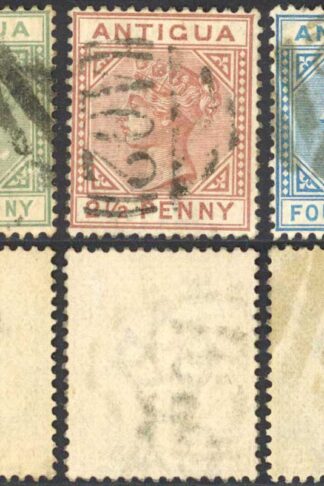 Antigua SG21/3 Set of 3 Wmk Crown CA Perf 14 Cat 88 pounds