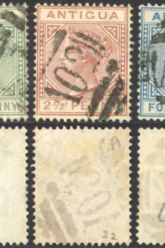 Antigua SG21/3 Set of 3 Wmk Crown CA Perf 14 Cat 88 pounds