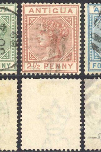 Antigua SG21/3 Set of 3 Wmk Crown CA Perf 14 Cat 88 pounds