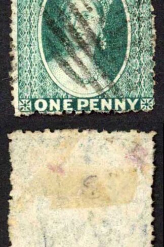 Grenada SG11 1d Blue Green wmk Large Star Intermediate perf 15 Cat 27 pounds