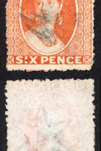 Grenada SG12 6d Orange-vermilion wmk Large Star Intermediate perf 15 Cat 26 pou