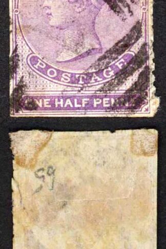 Ceylon SG48c 1/2d Mauve Wmk Crown CC Used