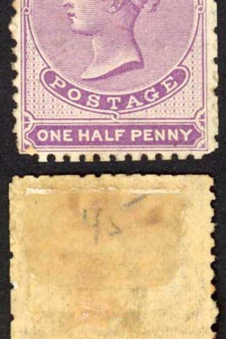 Ceylon SG48c 1/2d Mauve Wmk Crown CC M/M