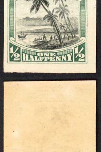 Cook Is 1920 Aitutaki 1/2d Imperf Pair on Gummed Paper (probably a Proof) M/M