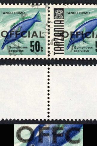 Tanzania SGO37a 50c Variety Missing first I in OFFICIAL Cat 104.25 pounds