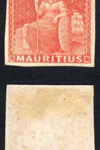 Mauritius SG28 1858 (6d) Vermilion M/M Cat 70 Pounds