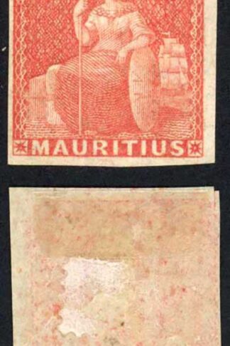 Mauritius SG28 1858 (6d) Vermilion Fine M/M Cat 70 Pounds