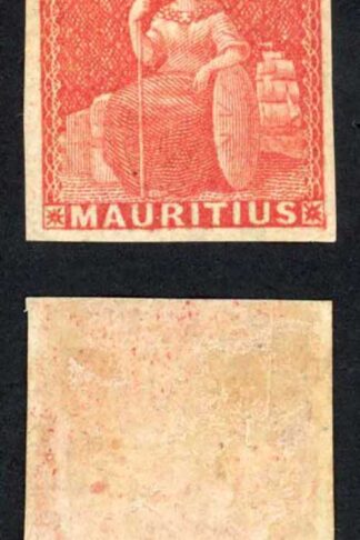 Mauritius SG28 1858 (6d) Vermilion M/M Cat 70 Pounds