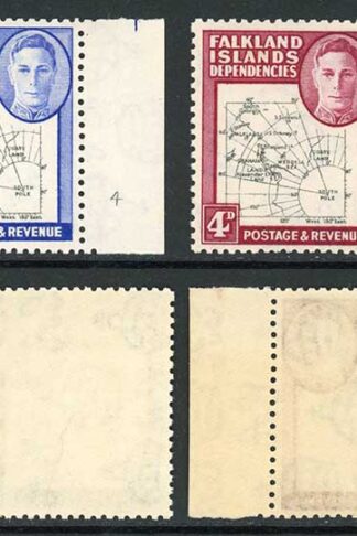 Falkland Is Deps SG G3/7 With Plate number 4 U/M set of 4