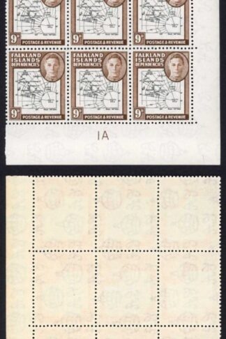 Falkland Is Deps SG G3/7 Plate 4 Set 4 inc Varietys  U/M Blocks of 9